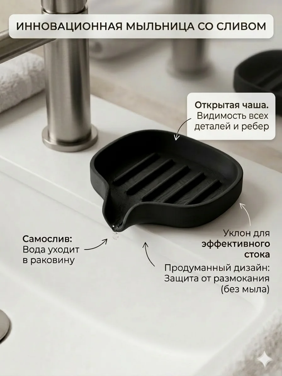 Мыльница чёрная